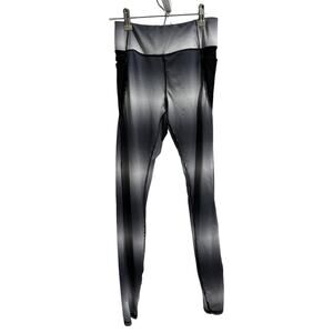 Kyodan Gradient Gray/Black Stripe Leggings Size XS Athleisure Workout Barre Cozy